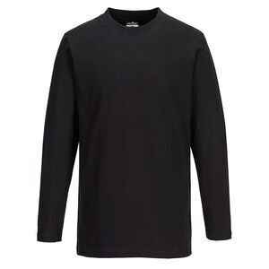 Portwest Mens Long-Sleeved T-Shirt / Black